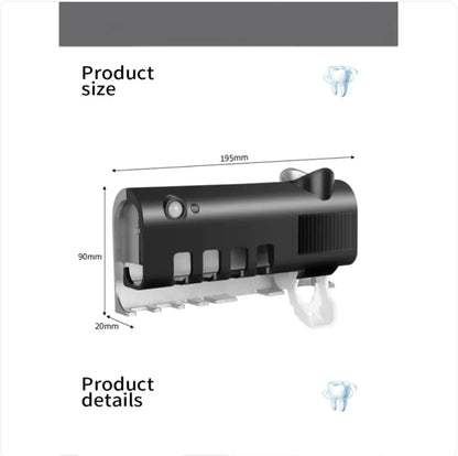 Smart Toothbrush Sterilizer - Wall-Mounted Ultraviolet Sterilization Toothbrush Holder